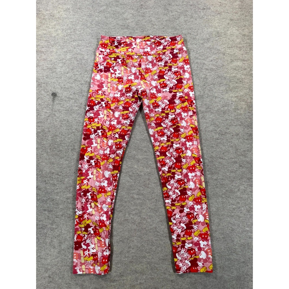 Lularoe Mickey Mouse Disney Cropped Leggings Womens One Size OS Multicolor